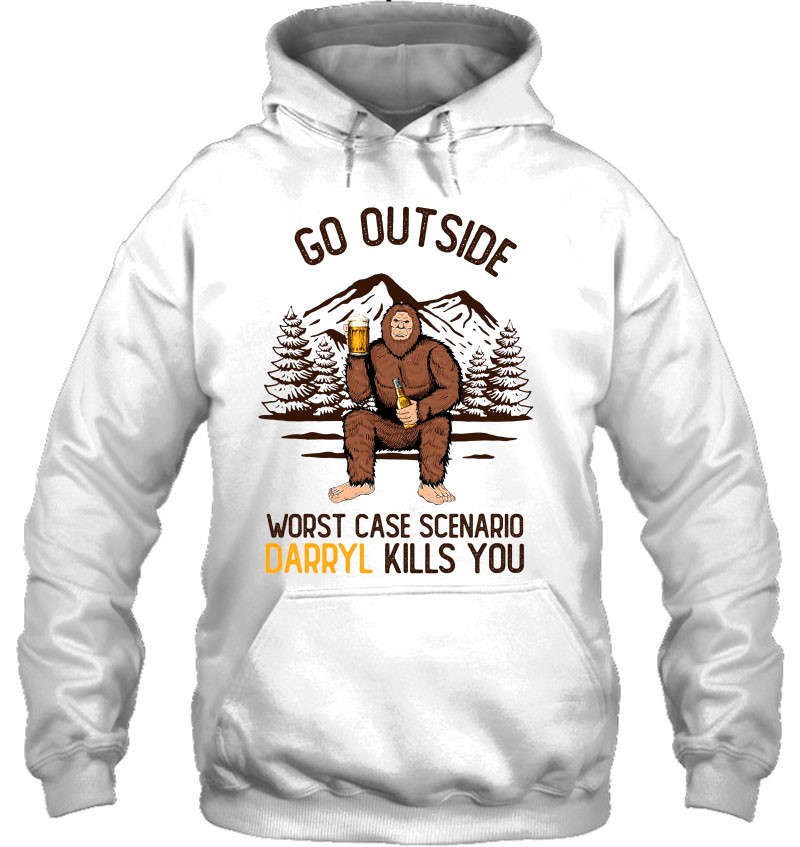 Go Outside Worst Case Scenario Darryl Kills You Bigfoot Drink Beer Mugs