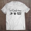 I'm A Simple Woman I Like Coffee Dog And Horror Movies Tee