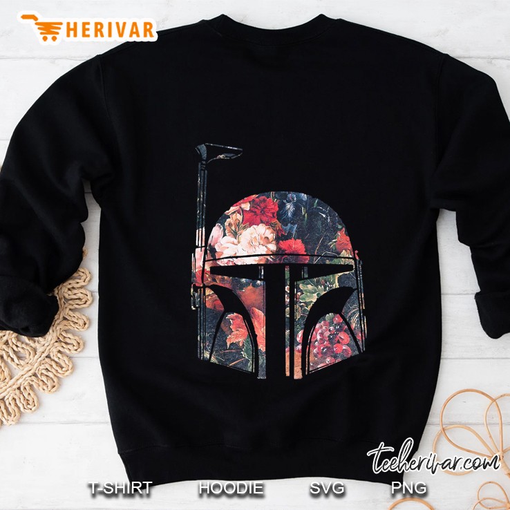Star Wars Boba Fett Helmet Floral Fill Sweatshirt