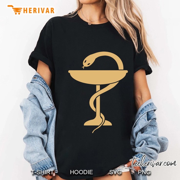 Pharmacist Pharmacy Snake Symbol Logo Bowl Of Hygieia Ladies Tee