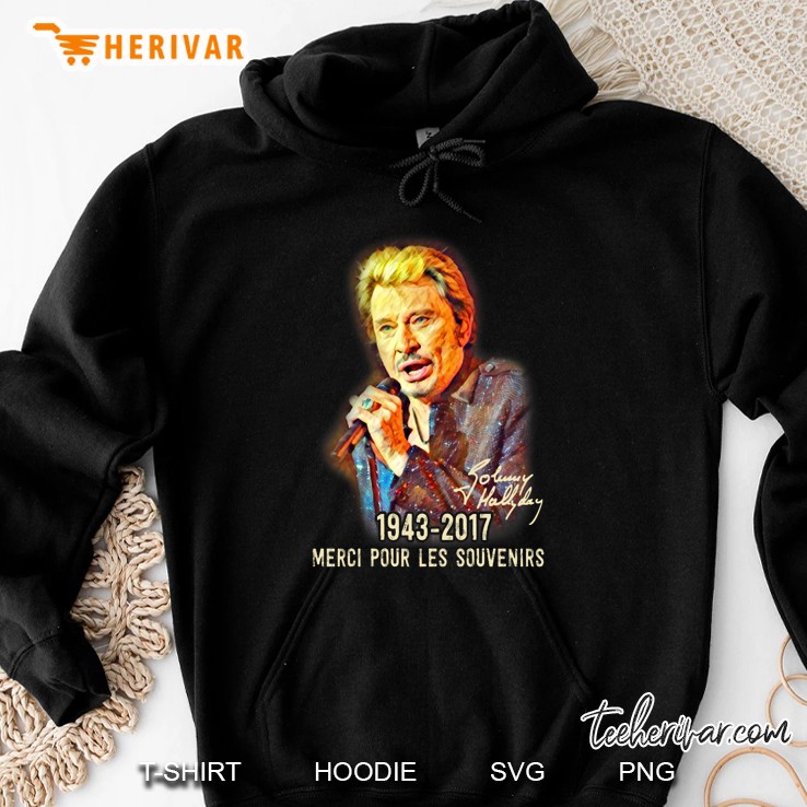 Johnny Hallyday 1943-2017 Merci Pour Les Souvenirs Hoodie