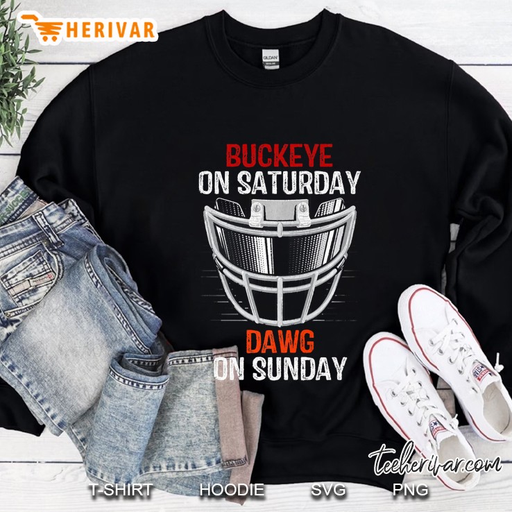 Buckeye On Saturday Dawg On Sunday Sweatshirt