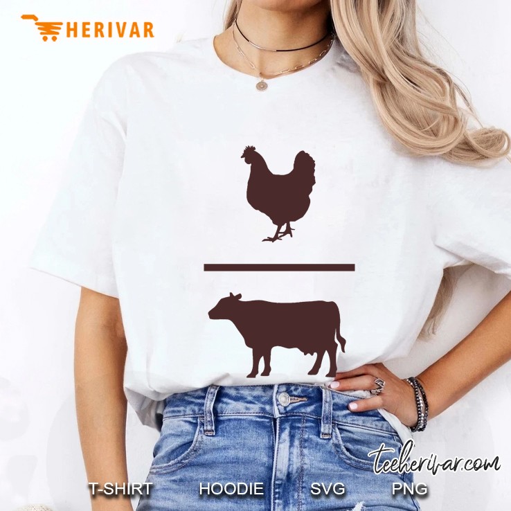 Brown Chicken Brown Cow Top Raglan Baseball Tee Ladies Tee