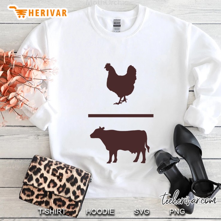 Brown Chicken Brown Cow Top Raglan Baseball Tee Sweatshirt