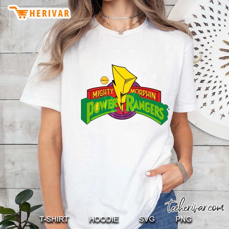 Classic Mighty Morphin Power Ranger Logo Crewneck Ladies Tee