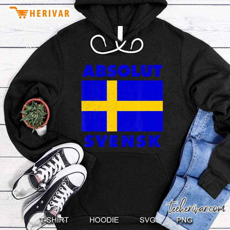 Swedish Flag Design - Absolute Svensk Hoodie