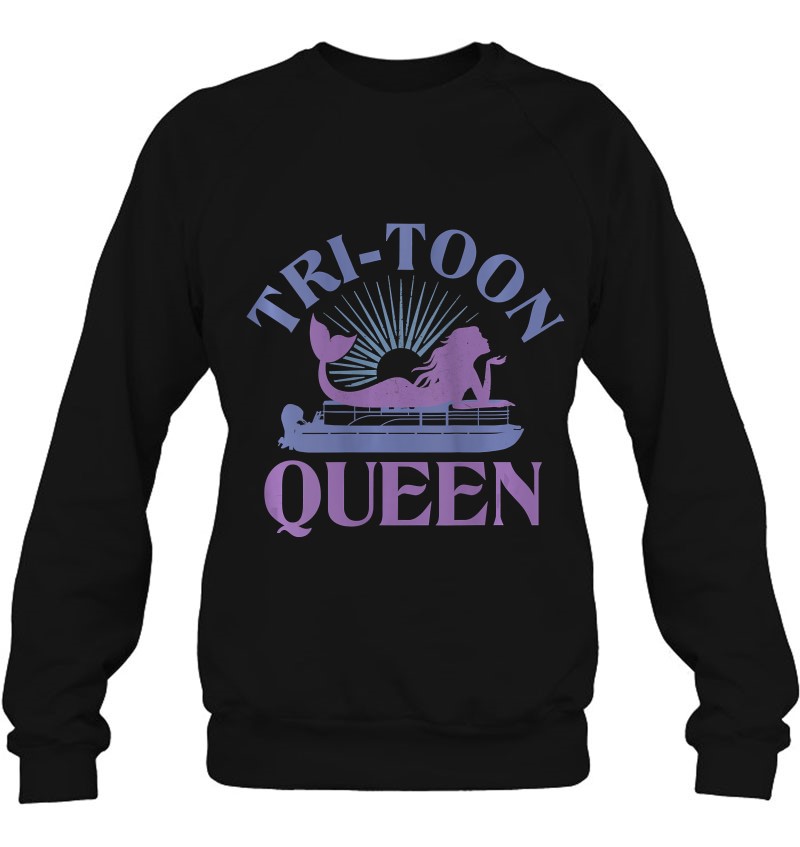 Womens Tritoon Queen Flatboat Pontoon Boat Life Tri-Toon For Women Tank Top Sweatshirt