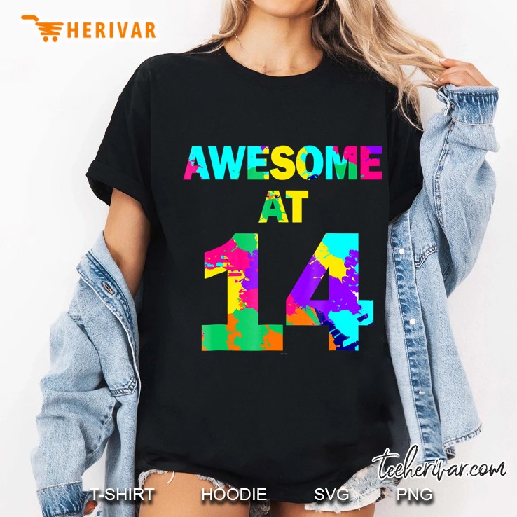 14Th Birthday Gif For 14 Years Old Teenage Girl Boy Ladies Tee