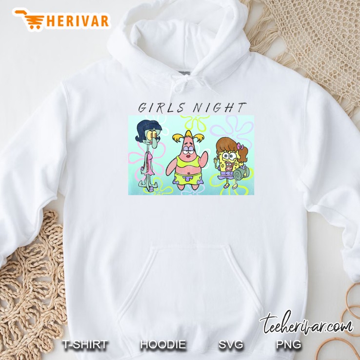 Spongebob Squarepants Patrick Squidward Girls Night Pullover Hoodie