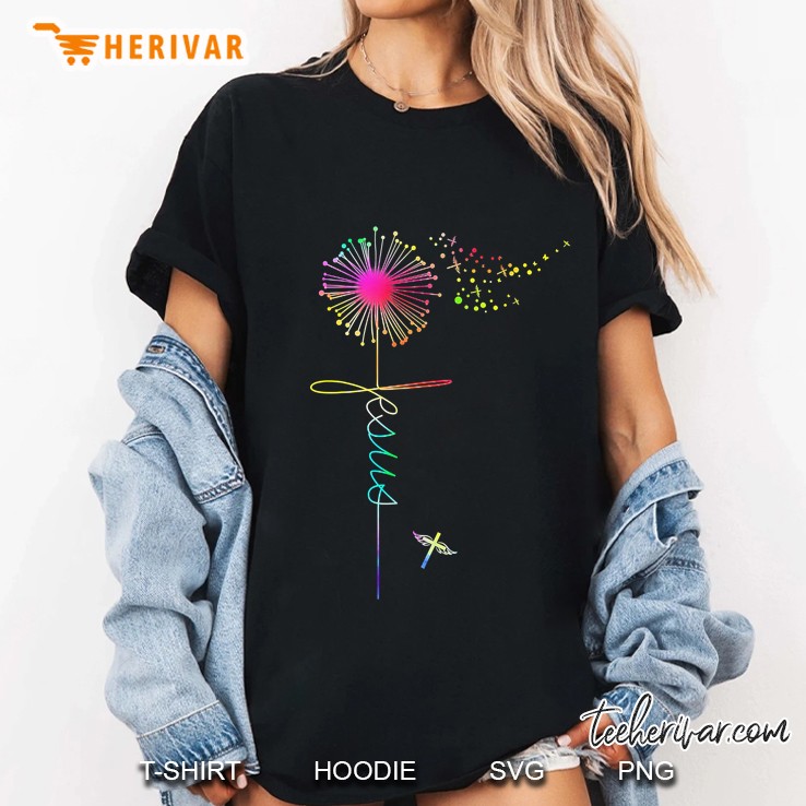 Jesus Dandelion Tshirt Funny Jesus Wings Dandelion Tee Shirt Ladies Tee
