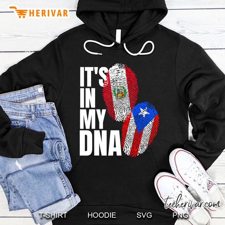 Peruvian And Puerto Rican Dna Flag Heritage Gift Hoodie