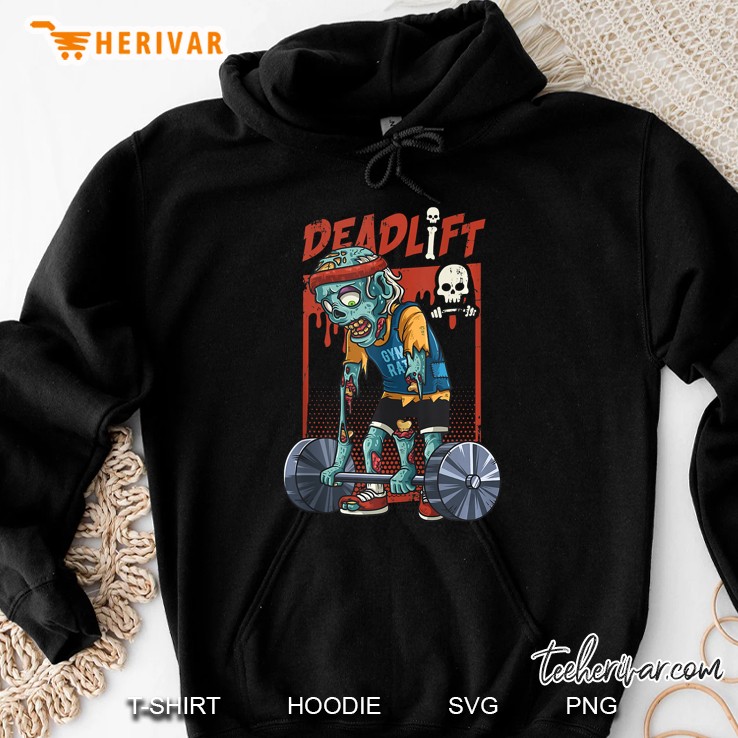 Zombie Deadlift Weightlifting Halloween Fitness Gym Workout Hoodie