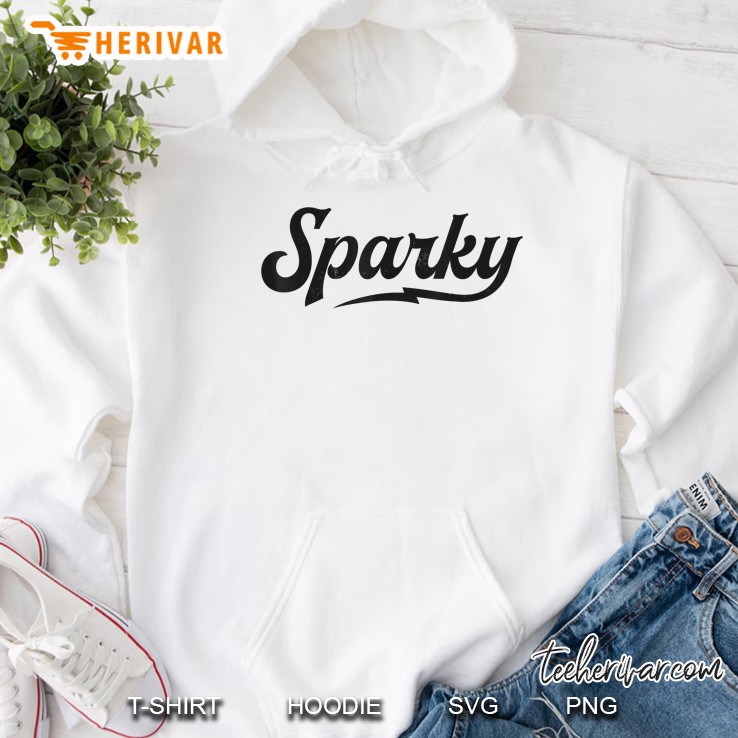 Sparky Electrician Funny Lineman Dad Retro Vintage Gifts Men Hoodie