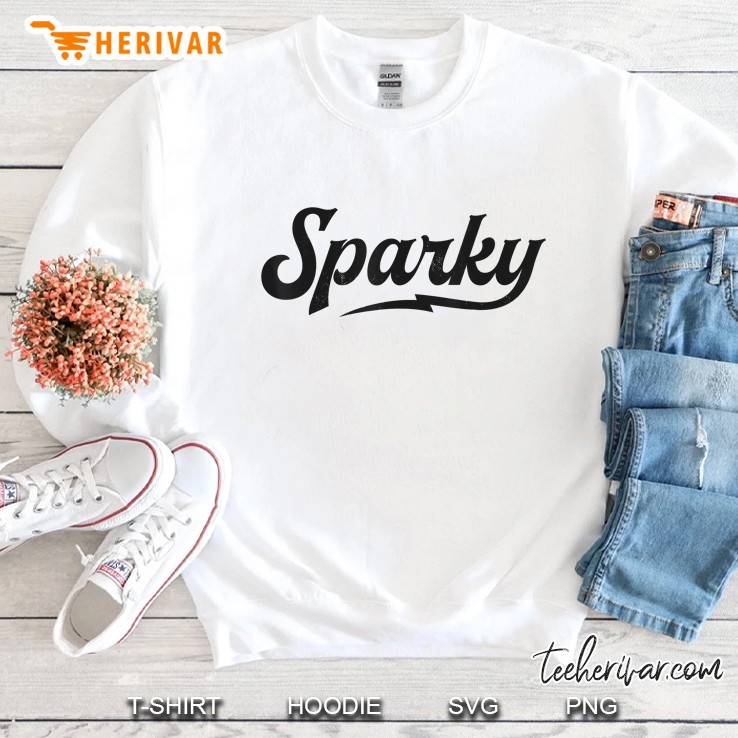 Sparky Electrician Funny Lineman Dad Retro Vintage Gifts Men Sweatshirt