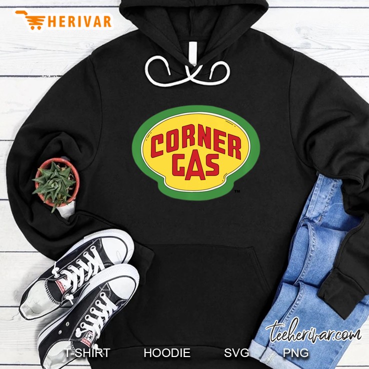 Corner Gas Logo Wblack Text Hoodie