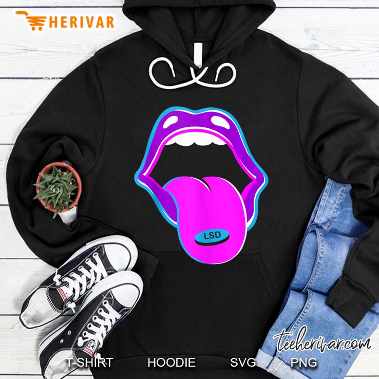 Lsd Tongue Psychedelic Acid Sixties Drug Hoodie