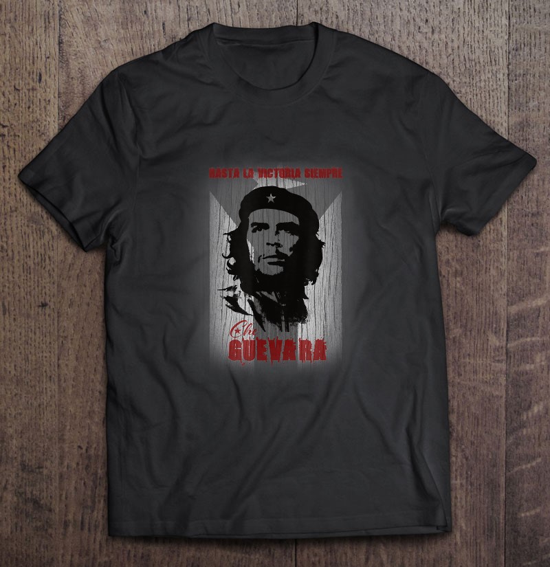 teesquare1st CHE Guevara hasta LA Victoria Siempre Tshirt de Hombre con Bordes Negros