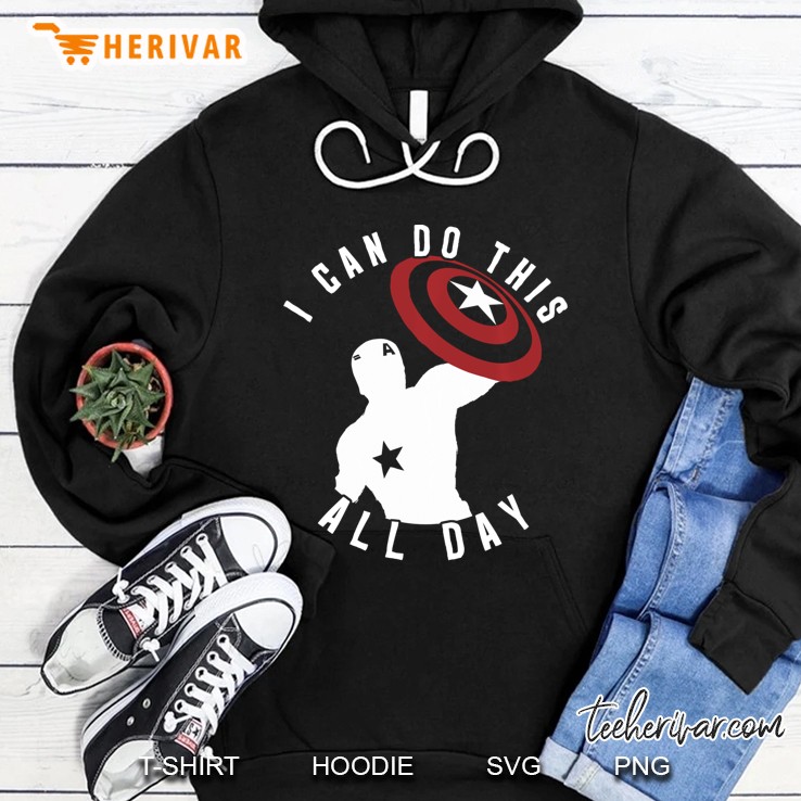 Marvel Captain America I Can Do This All Day Silhouette Hoodie