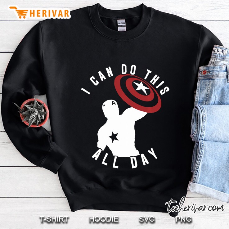 Marvel Captain America I Can Do This All Day Silhouette Sweatshirt