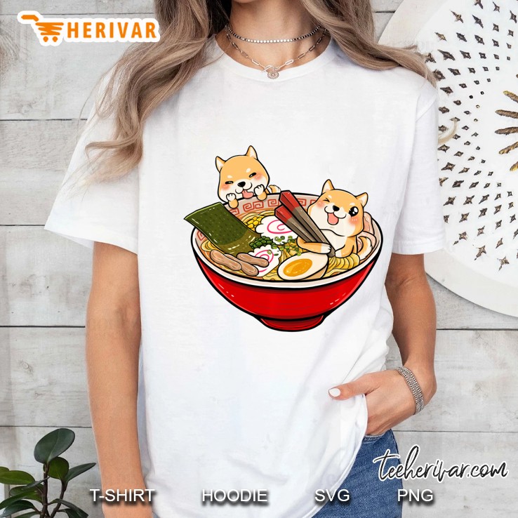 Shiba Inu Japanese Ramen Funny Dog Gift Ladies Tee
