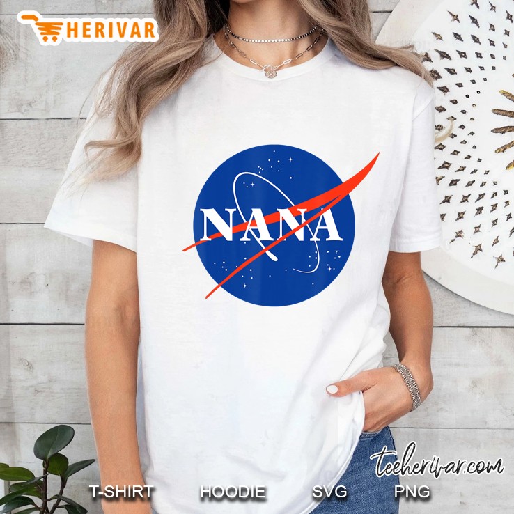 Nasa Space Mom Happiness Is Being A Nana Bear Grandma Gift Ladies Tee
