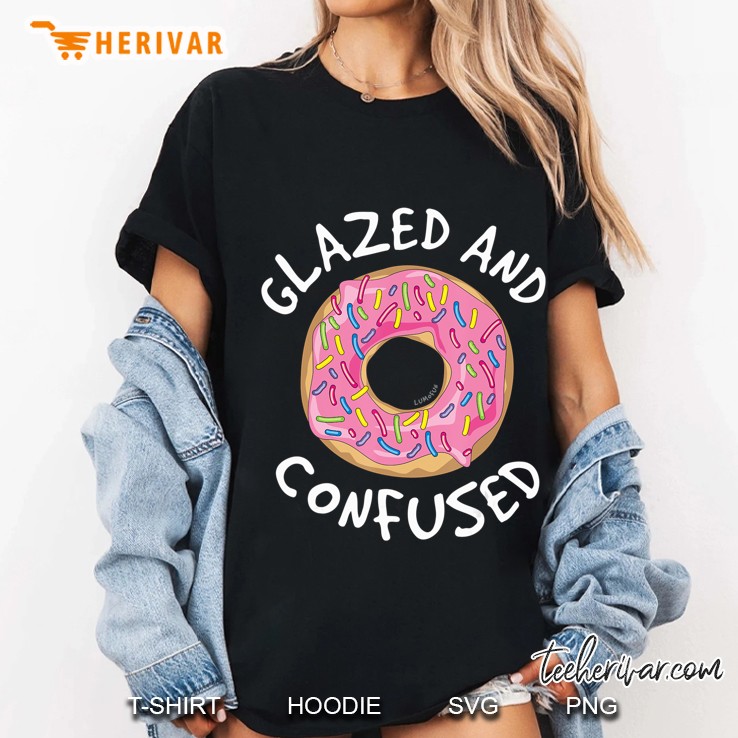 Donut Glazed And Confused Shirt - Funny Donut S Ladies Tee