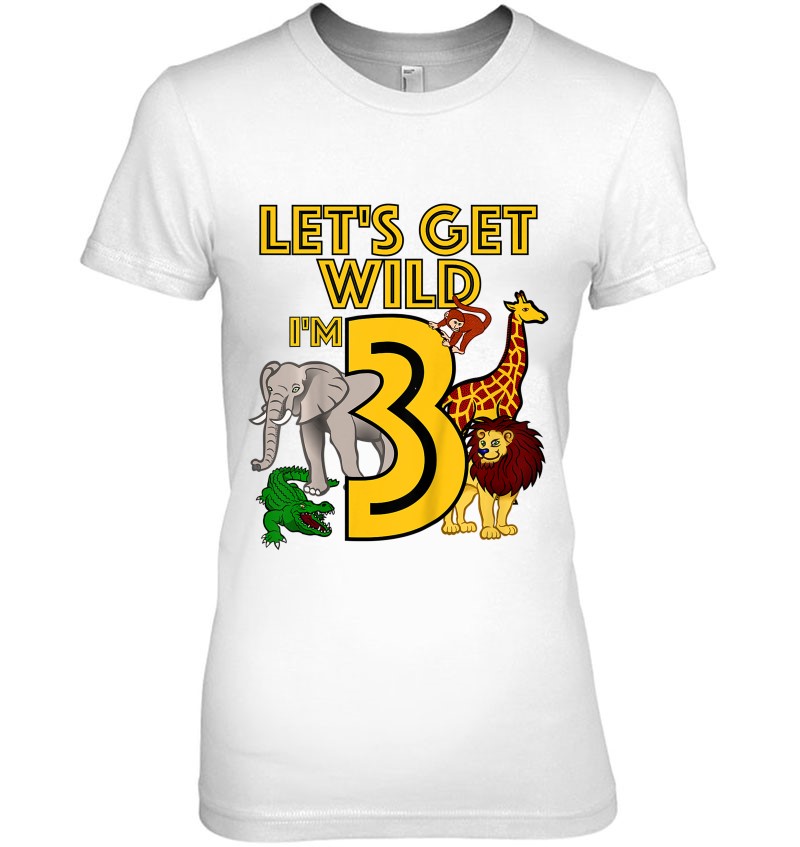 Kids 3 Year Old Zoo Birthday Shirt Safari Jungle Animal 3Rd Gift