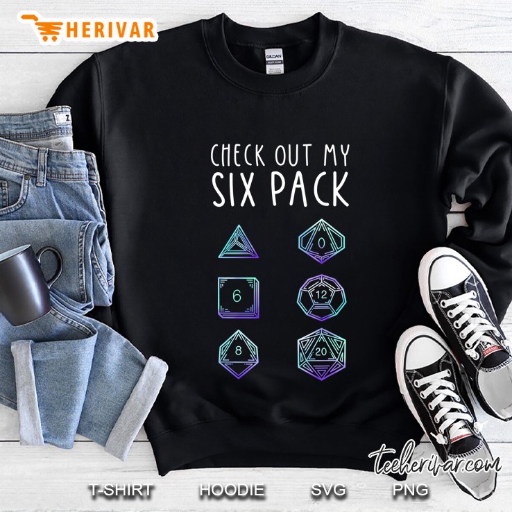 Funny Check Out My Six Pack Dungeons, Monsters, Dragons Sweatshirt