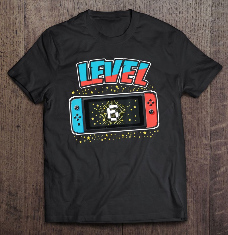 Version 6.0 6th Birthday Gifts Present ideas Gaming T-Shirt For 6 Year Old Boys 