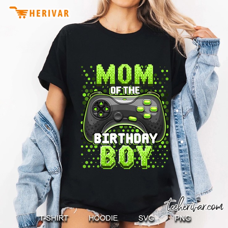 Mom Of The Birthday Boy Matching Video Gamer Birthday Party Ladies Tee