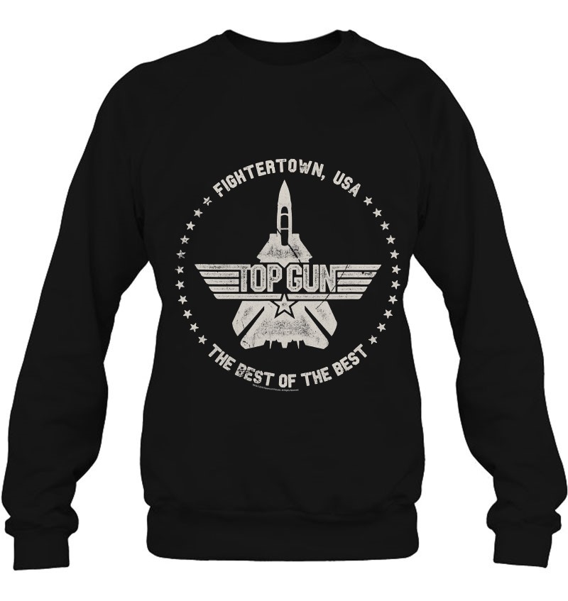 Top Gun Fightertown Usa Circle 1 Color Distressed Sweatshirt