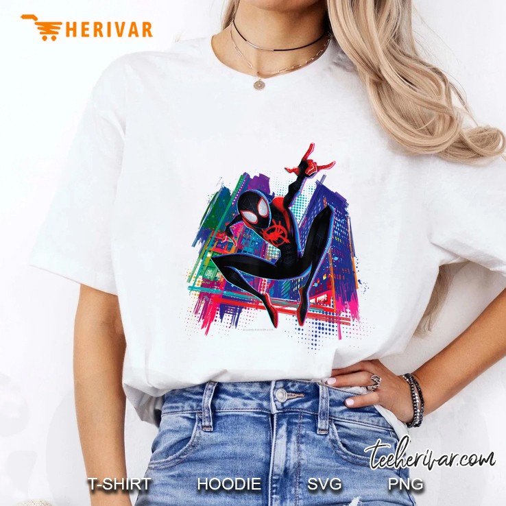 Marvel Spider-Man Miles Morales Graffiti City Ladies Tee