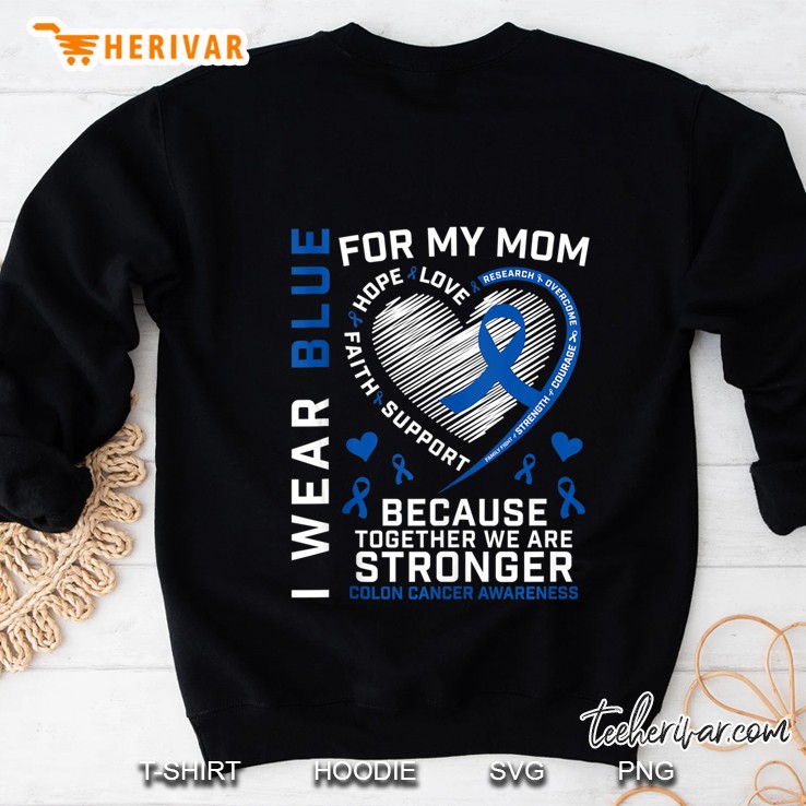 Mom Colon Cancer Awareness Products Gifts Son Daughter Kids Sweatshirt