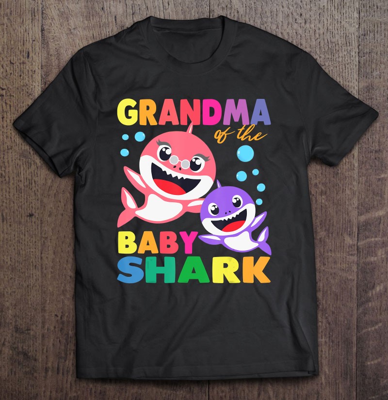 Grandma Of The Baby Shark Birthday Grandma Shark T-Shirts, Hoodies, SVG ...