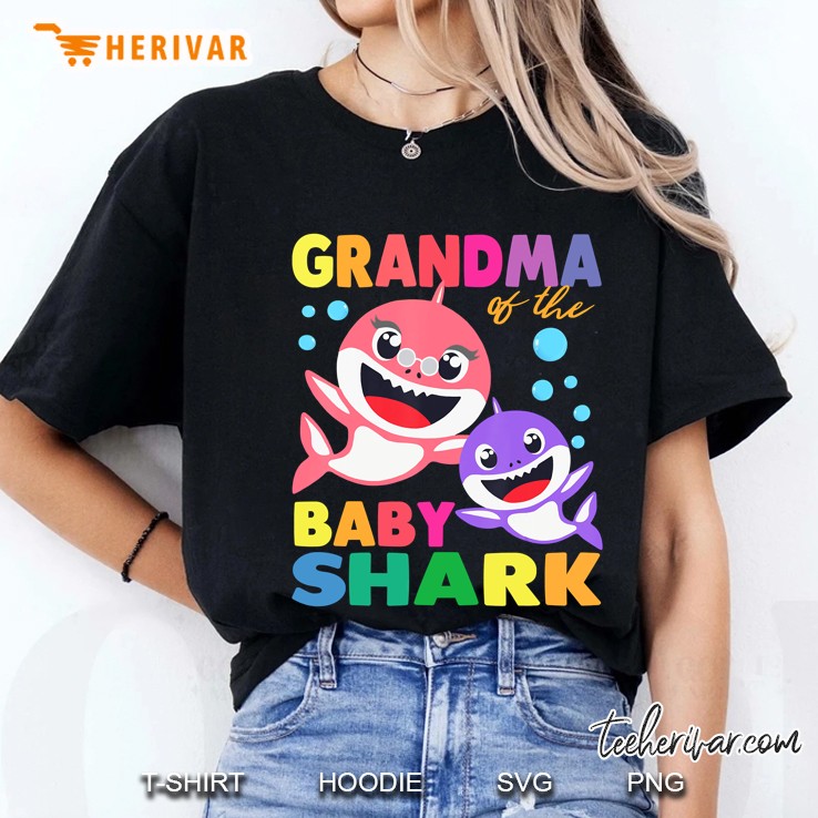 Grandma Of The Baby Shark Birthday Grandma Shark Ladies Tee