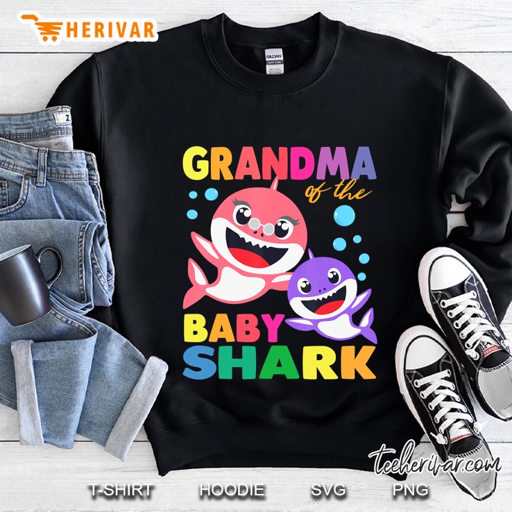 Grandma Of The Baby Shark Birthday Grandma Shark Sweatshirt