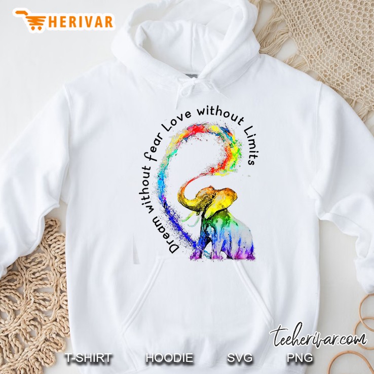 Dream Without Fear Love Without Limits Elephant Lgbt Hoodie