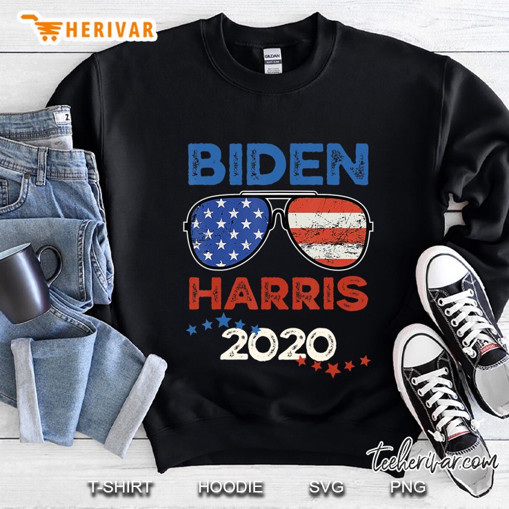 Biden Harris 2020 American Flag Sunglasses Vintage Style Sweatshirt