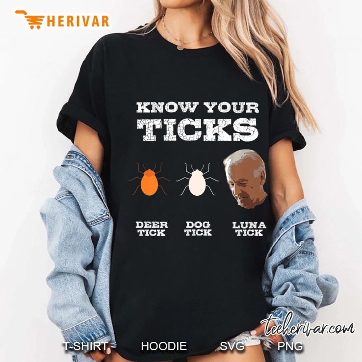 Know Your Ticks Joe Biden Gop Trump 2020 Funny Sleepy Creepy Premium Ladies Tee