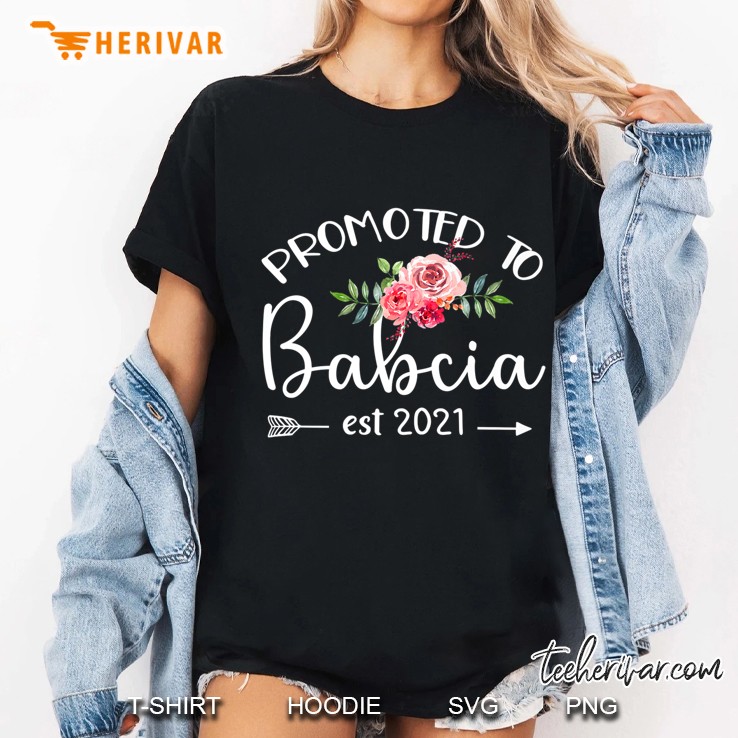 Promoted To Babcia 2021 Premium Ladies Tee