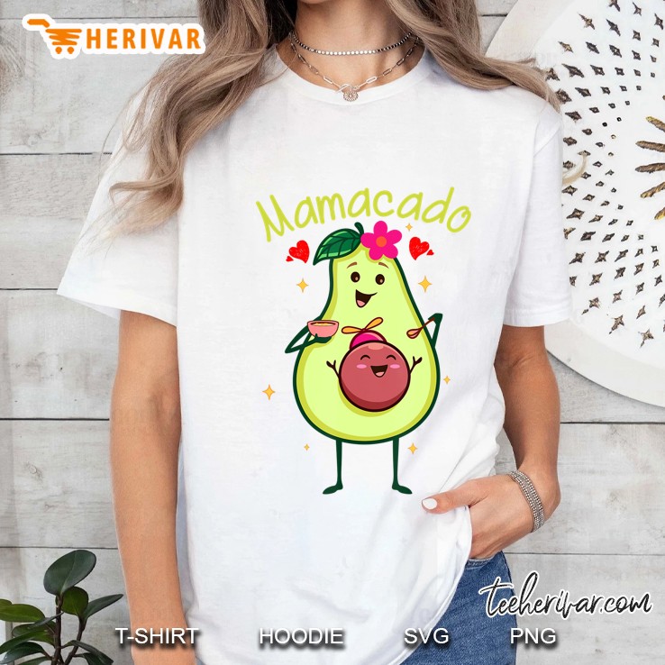 Cute Mamacado Avocado Mama Pregnant Mother Pregnancy Outfit Ladies Tee