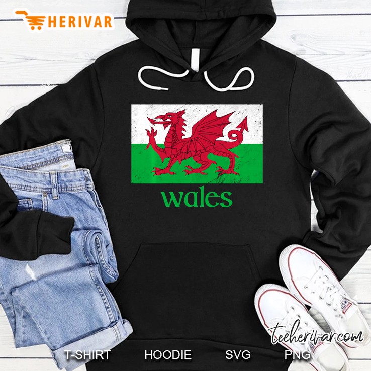 Dragon Of Wales Flag Welsh Cymru Flags Medieval Welsh Rugby Hoodie