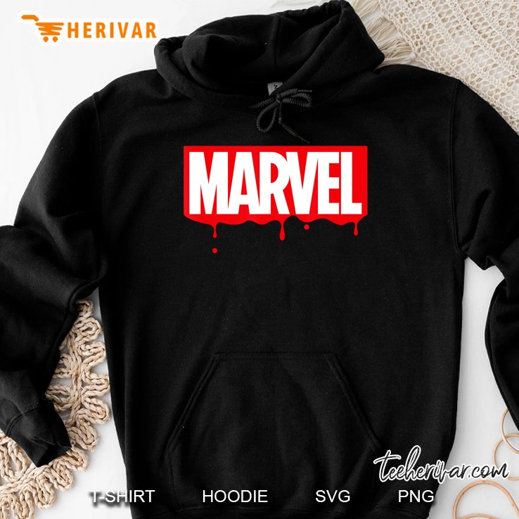 Marvel Logo Dripping Letters Halloween Hoodie