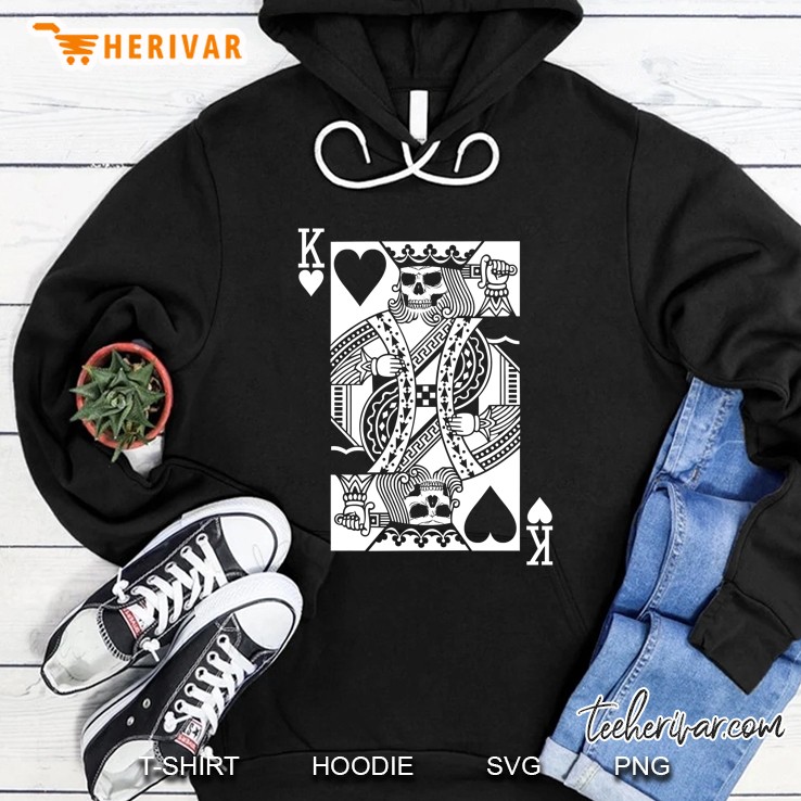 Skull King Of Hearts (Suicide King) Hoodie