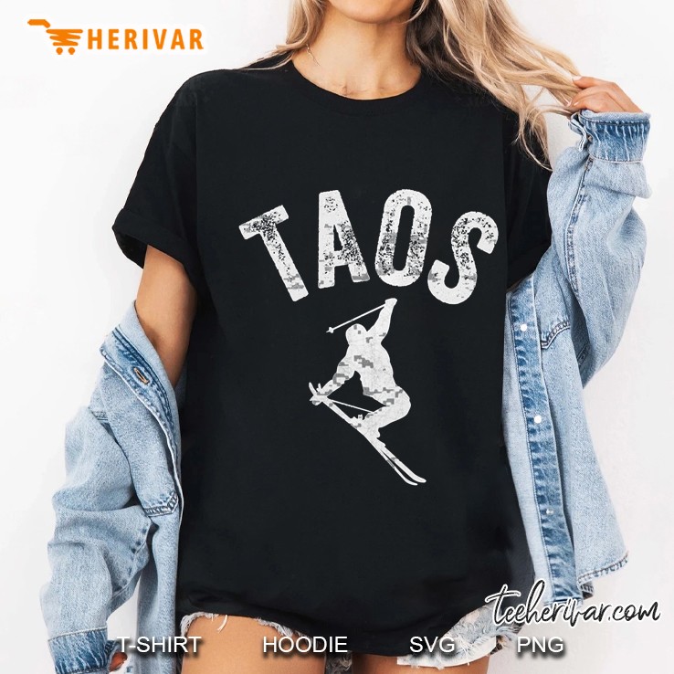 Taos Ski Nm Vintage New Mexico Taos Skiing Cool Skier Gear Ladies Tee
