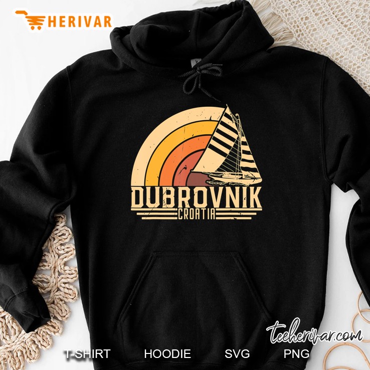 Vintage Dubrovnik Croatia Sailing Hoodie