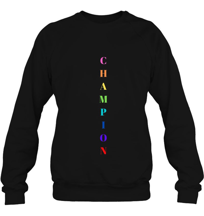 champion rainbow sweater