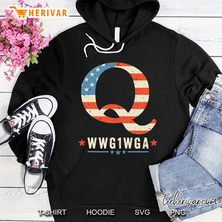 Qanon Shirt Q Wwg1wga Retro Q Anon Wqke Hoodie