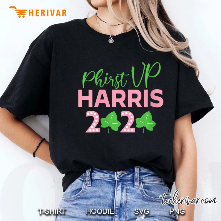 Womens Kamala Harris Aka First Vp Alpha Kappa Alpha Sorority Gift V-Neck Ladies Tee