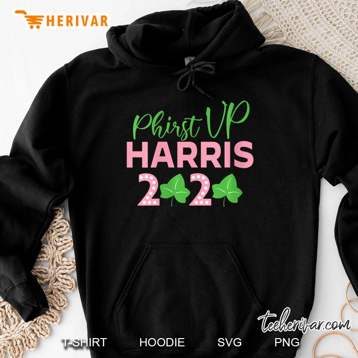 Womens Kamala Harris Aka First Vp Alpha Kappa Alpha Sorority Gift V-Neck Hoodie